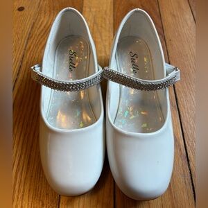Stelle Girls Mary Jane Dress Shoes Rhinestone Strap - Size 1Y - EUC